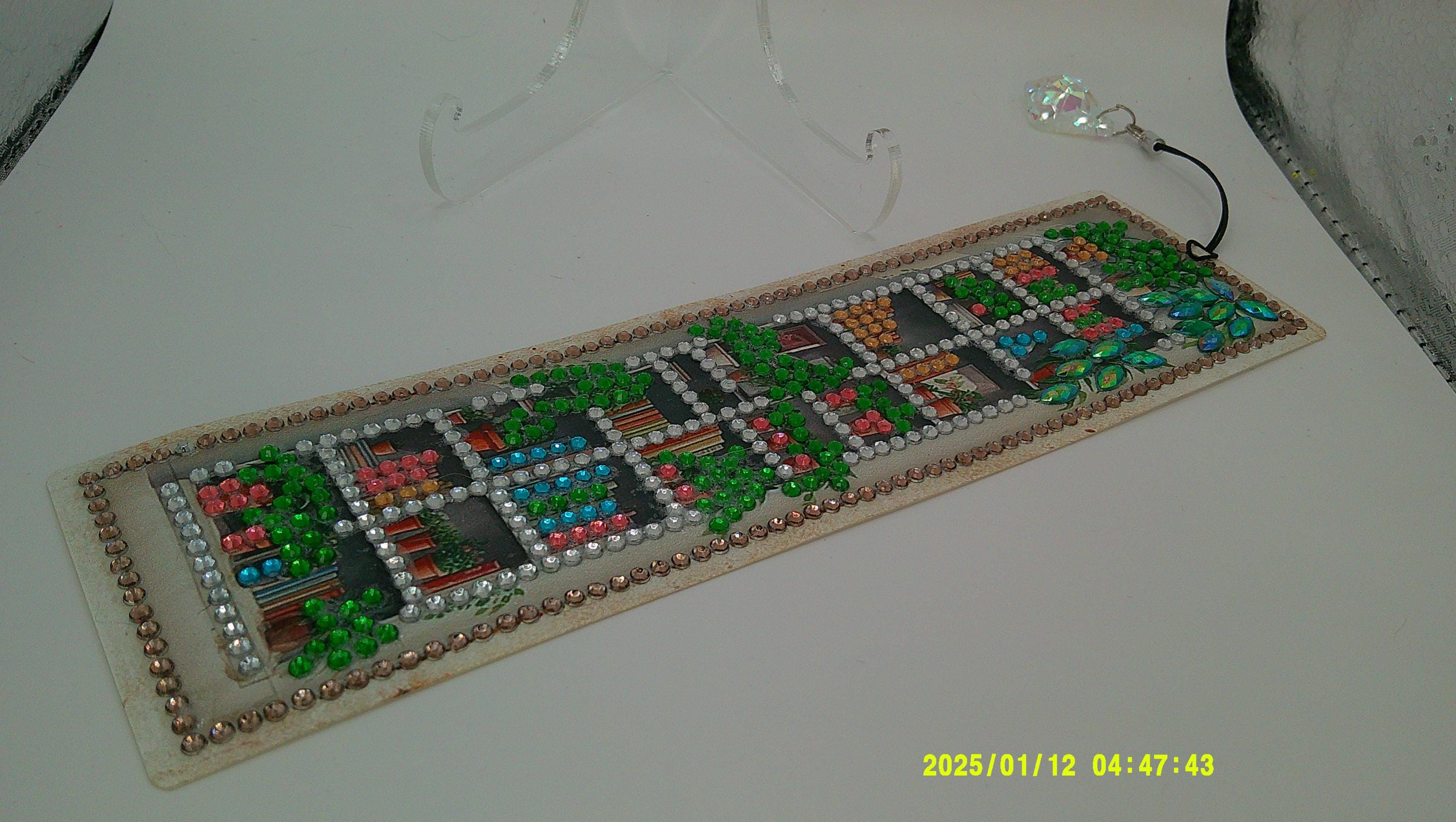 Cozy Window Scenes Diamond Art Bookmark | Rhinestone Mosaic Page Marker
