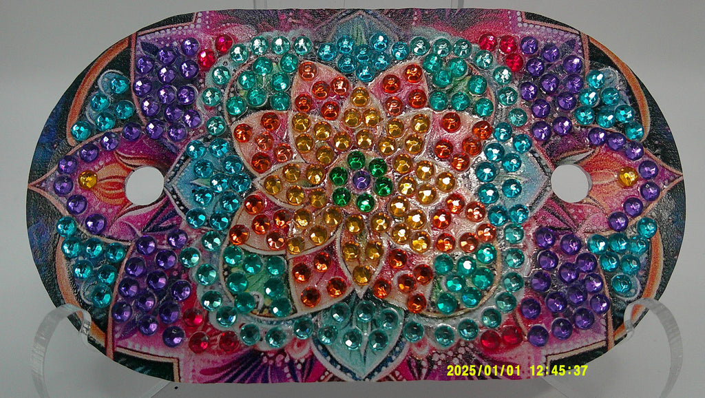 Vibrant Mandala Burst Diamond Art Hair Slide