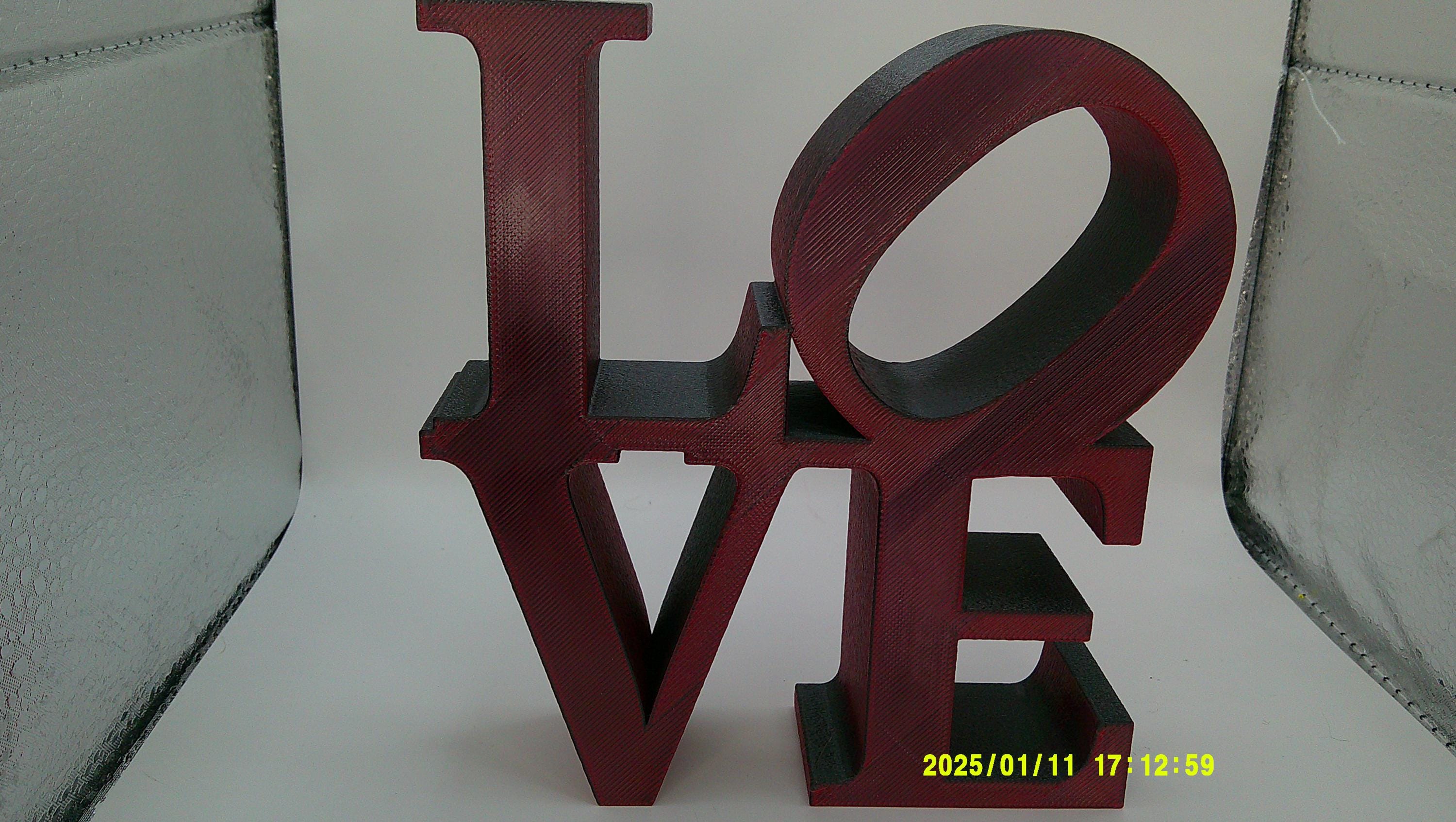 3D Printed LOVE Sign – Modern Decor