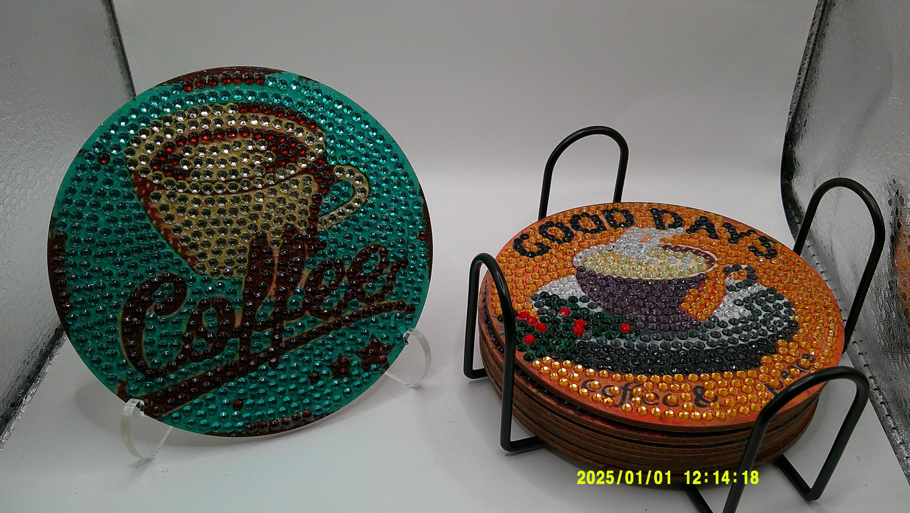 Warm & Cozy Coffee Cup Diamond Art Coasters