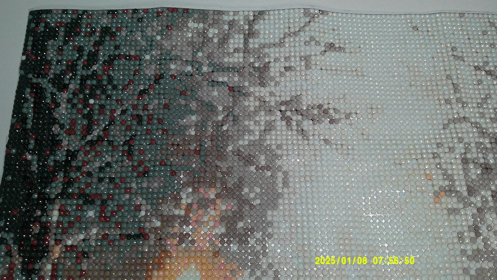 Horse‑Drawn Sleigh on Snowy Bridge | Winter Diamond Art Wall Decor