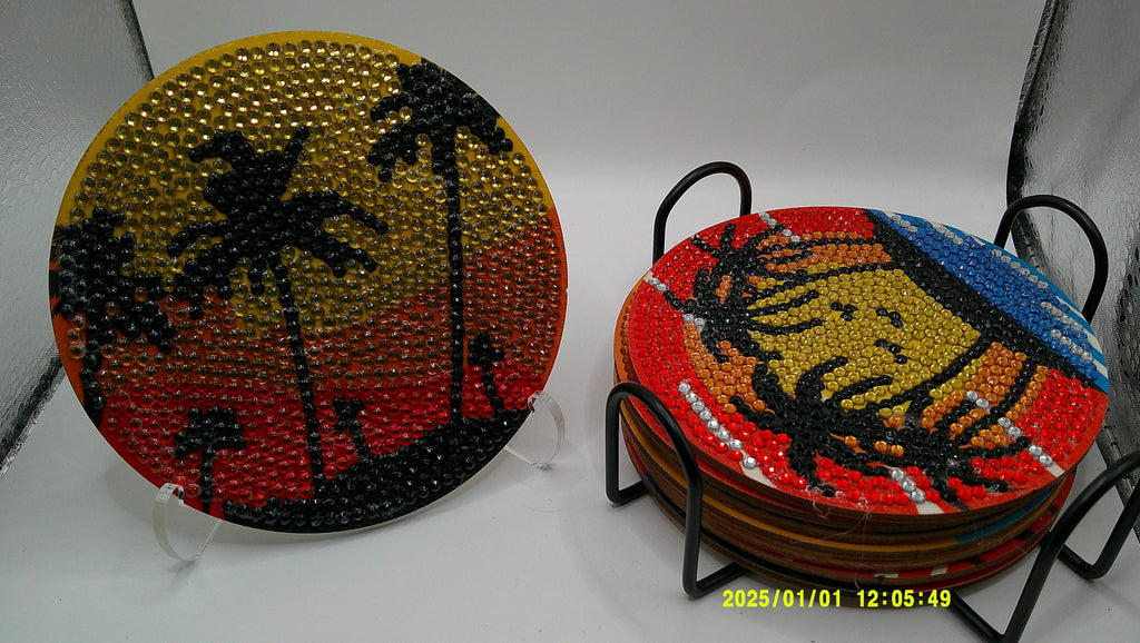 Island Sunset Diamond Art Coaster Collection