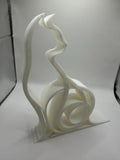 3D Printed Sleek Curved Cat Sculpture