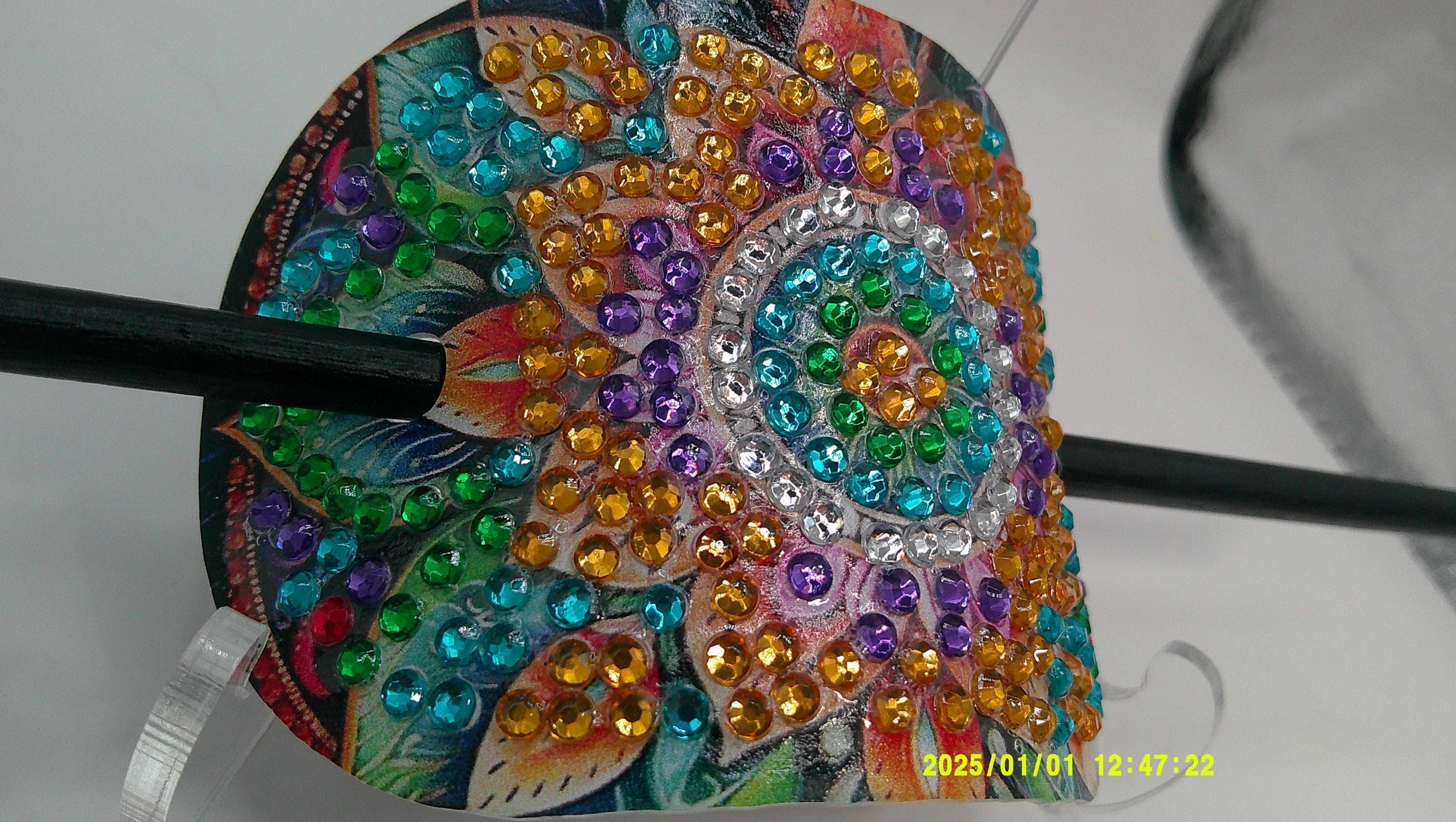 Radiant Jewel Mandala Diamond Art Hair Slide