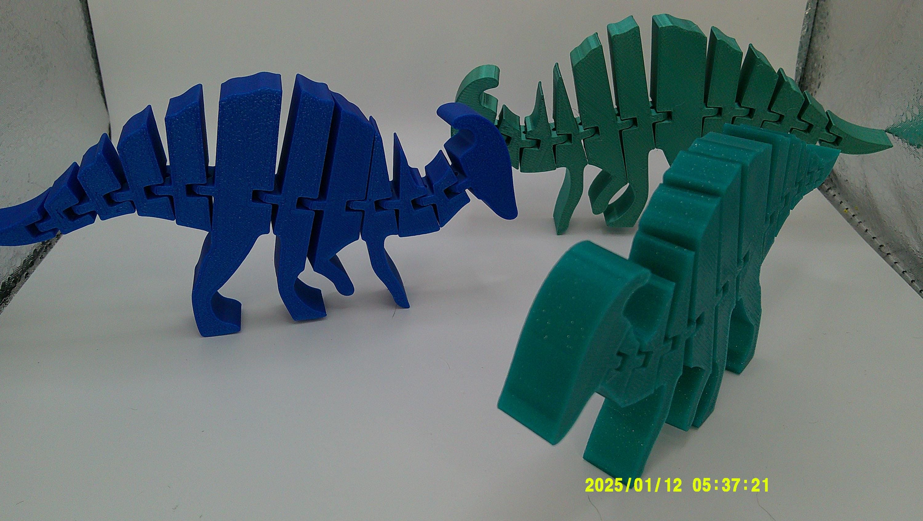 3D Printed Flexi Dinosaur Toy, Articulated Fidget Dino