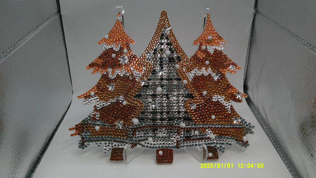 Festive Trio Christmas Tree Diamond Art Sun Catcher