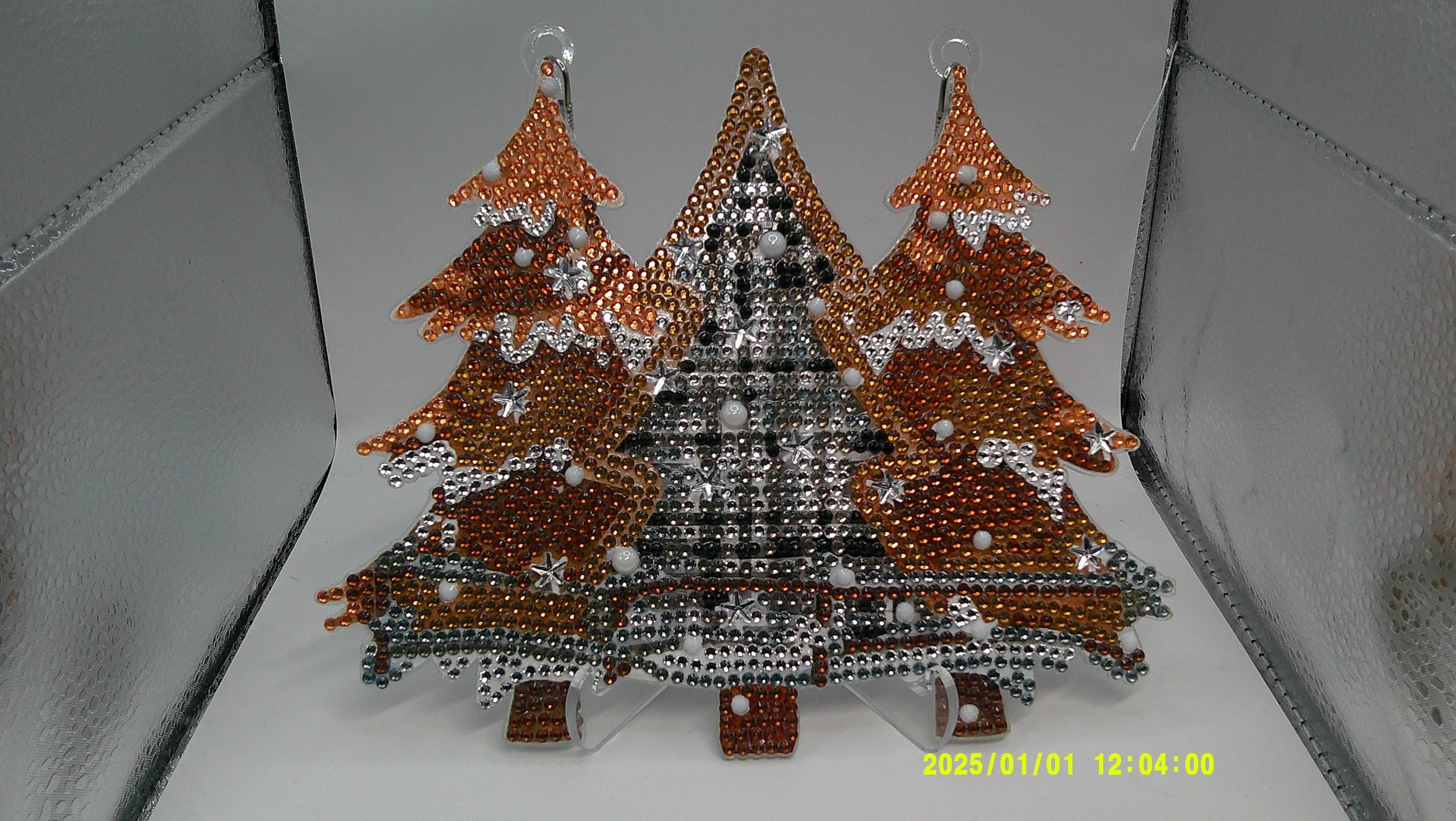 Festive Trio Christmas Tree Diamond Art Sun Catcher