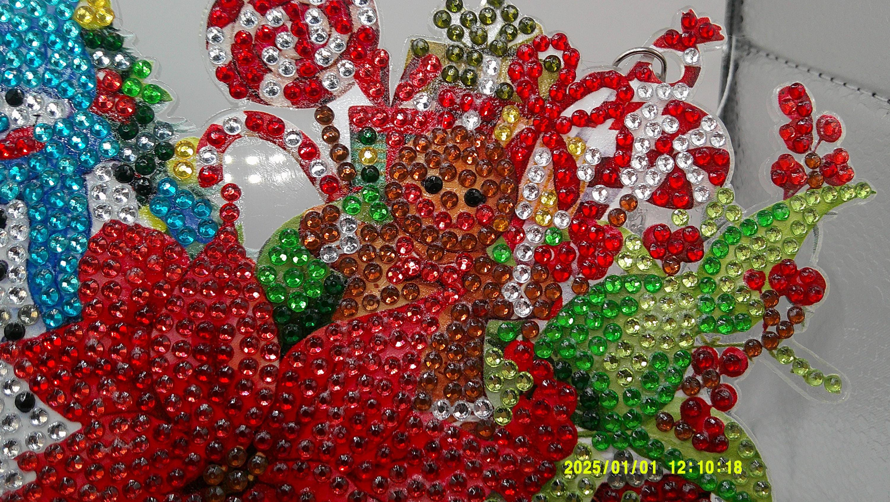 Glittering Holiday Poinsettia & Snowman