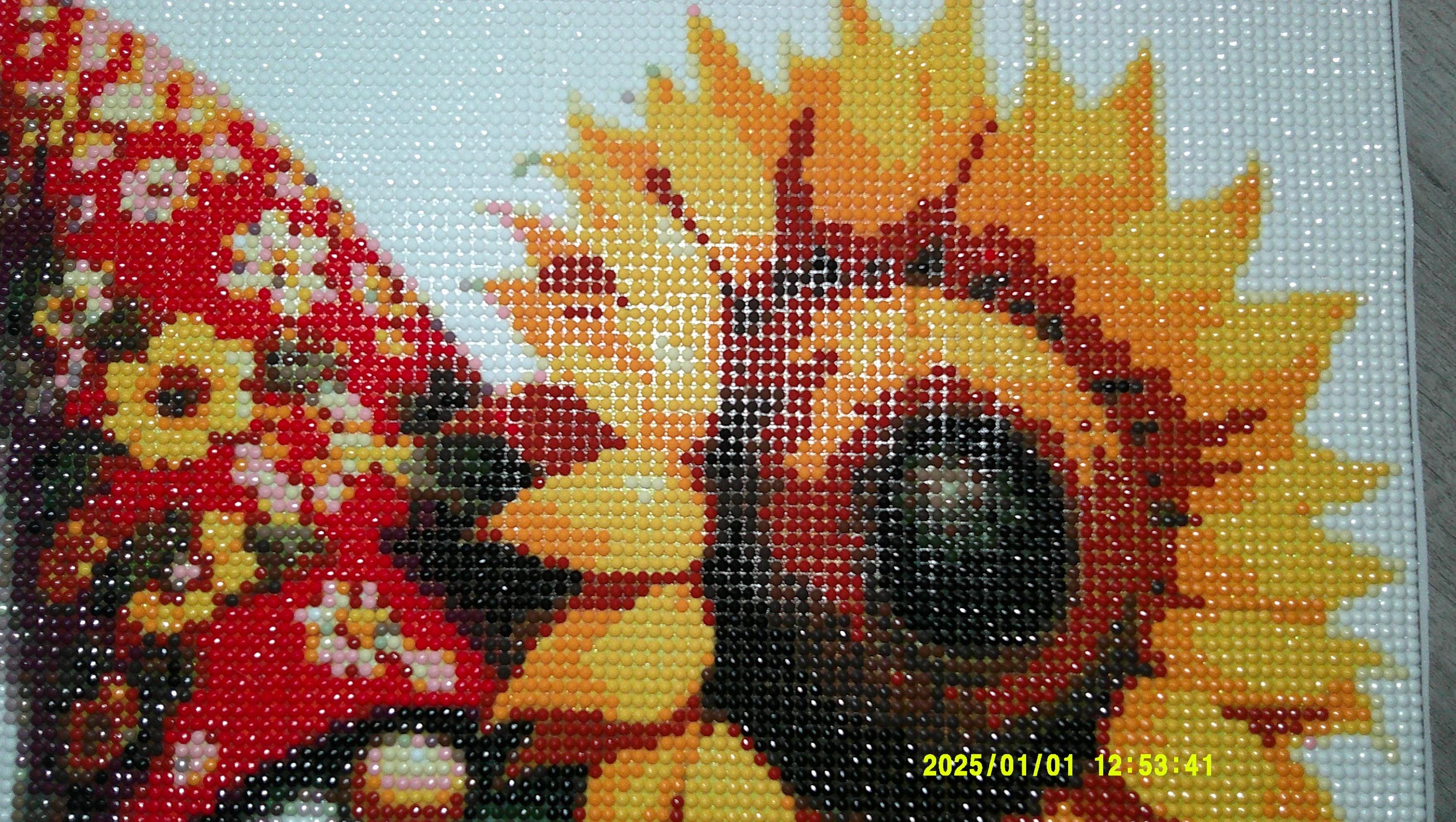 Whimsical Garden Gnome with Sunflowers – Diamond Art