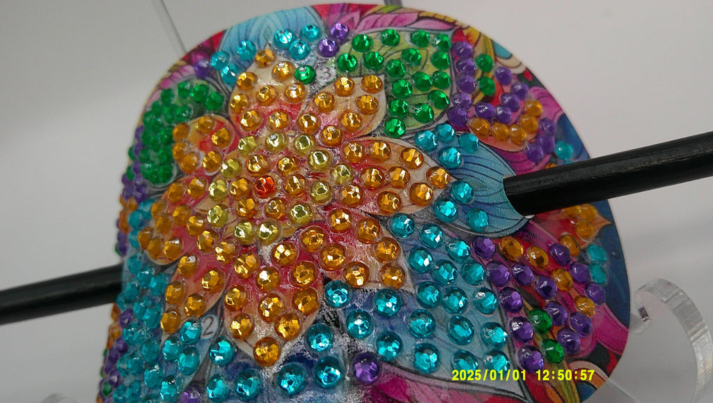 Floral Burst Diamond Art Hair Slide