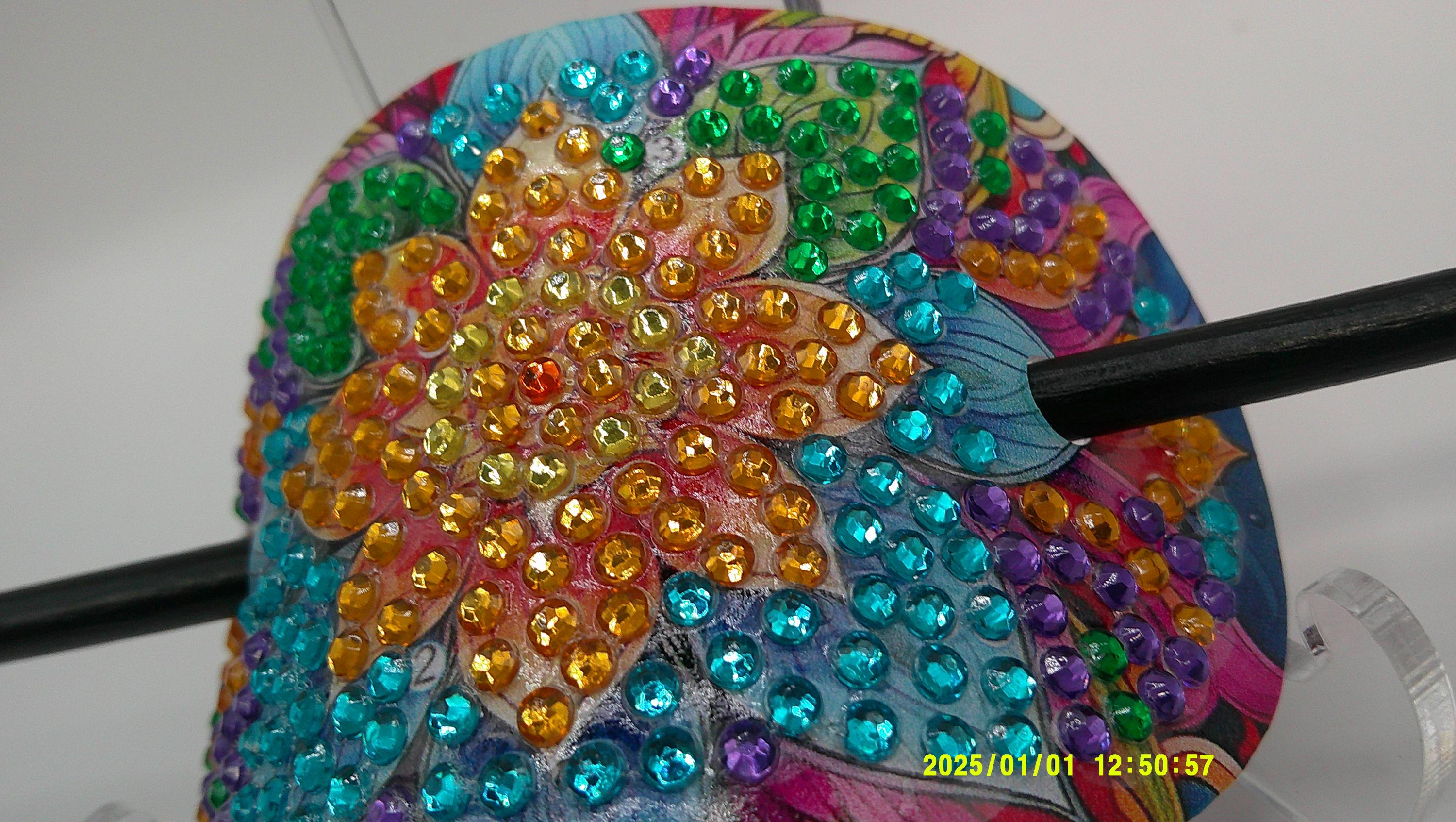 Floral Burst Diamond Art Hair Slide