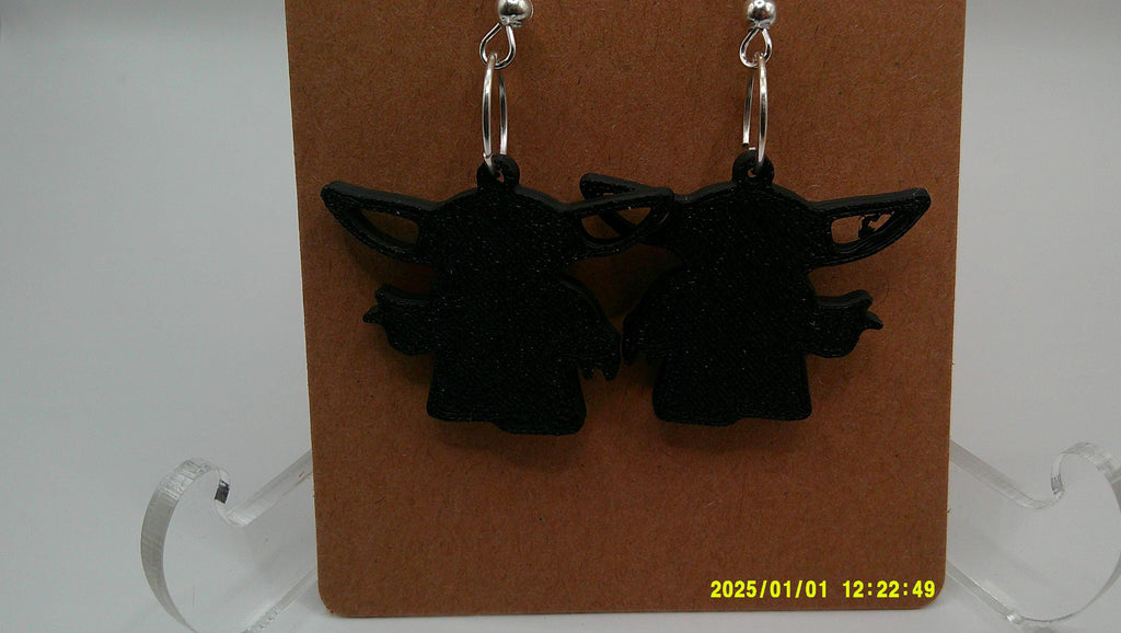 3D Printed Silhouettes - 'The Child' Galactic Cutie Earrings