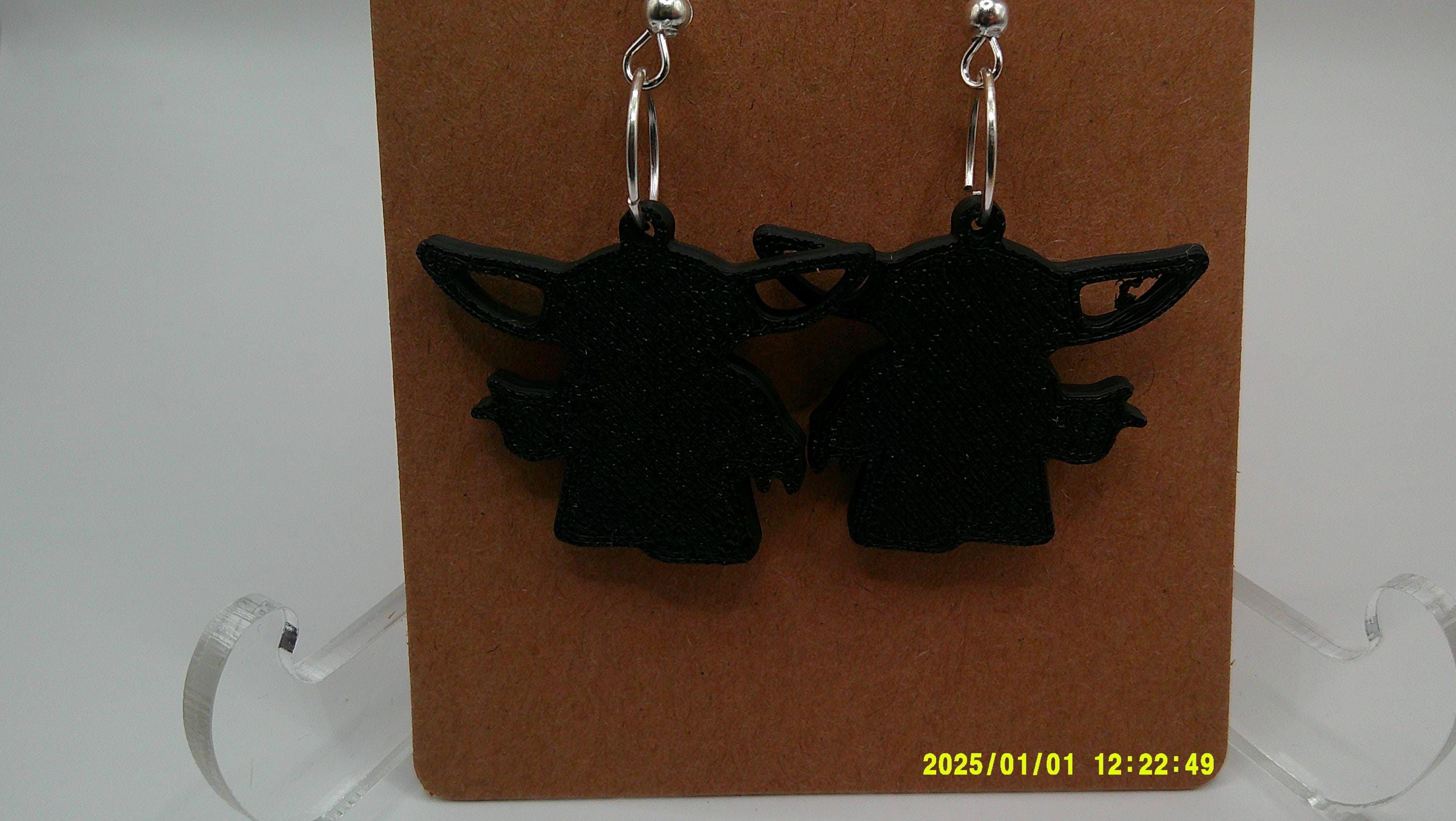 3D Printed Silhouettes - 'The Child' Galactic Cutie Earrings