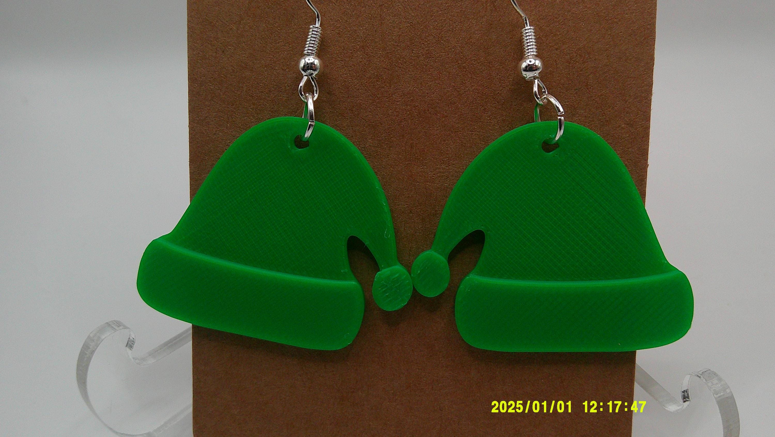 Santa’s Hat Earrings – Whimsical Winter Accessory