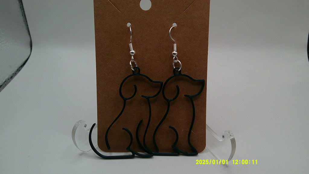 Dog Lover Earrings – Sleek Canine Silhouette Pair