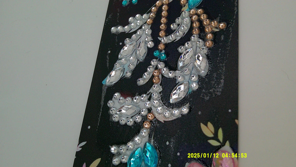 Floral Mandala Rhinestone Bookmark | Colorful Diamond Art Page Marker