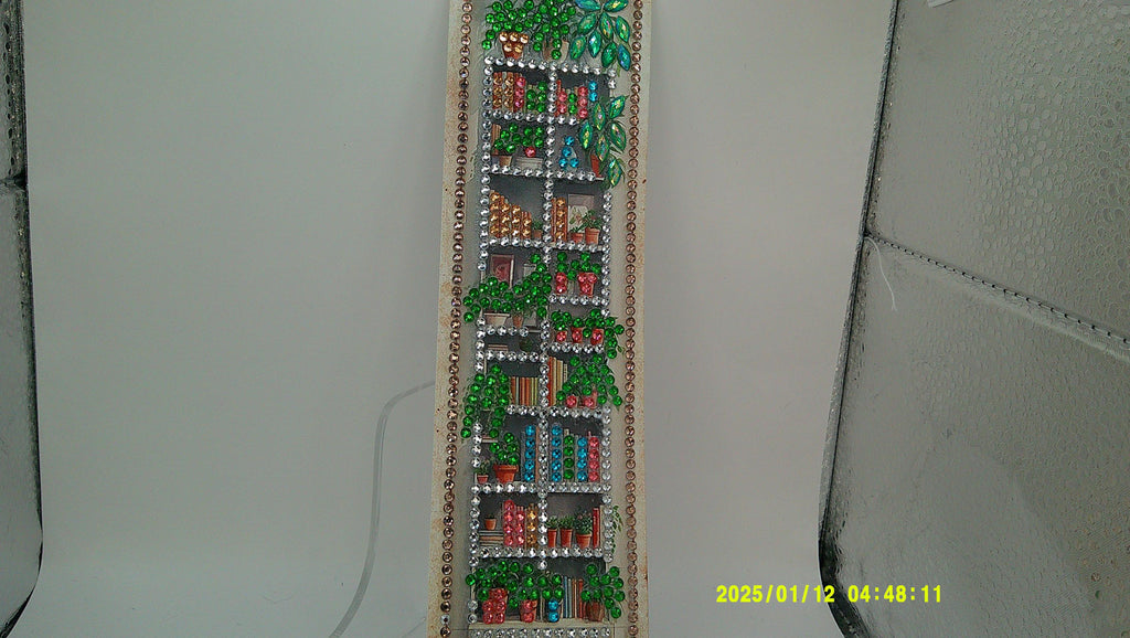 Cozy Window Scenes Diamond Art Bookmark | Rhinestone Mosaic Page Marker