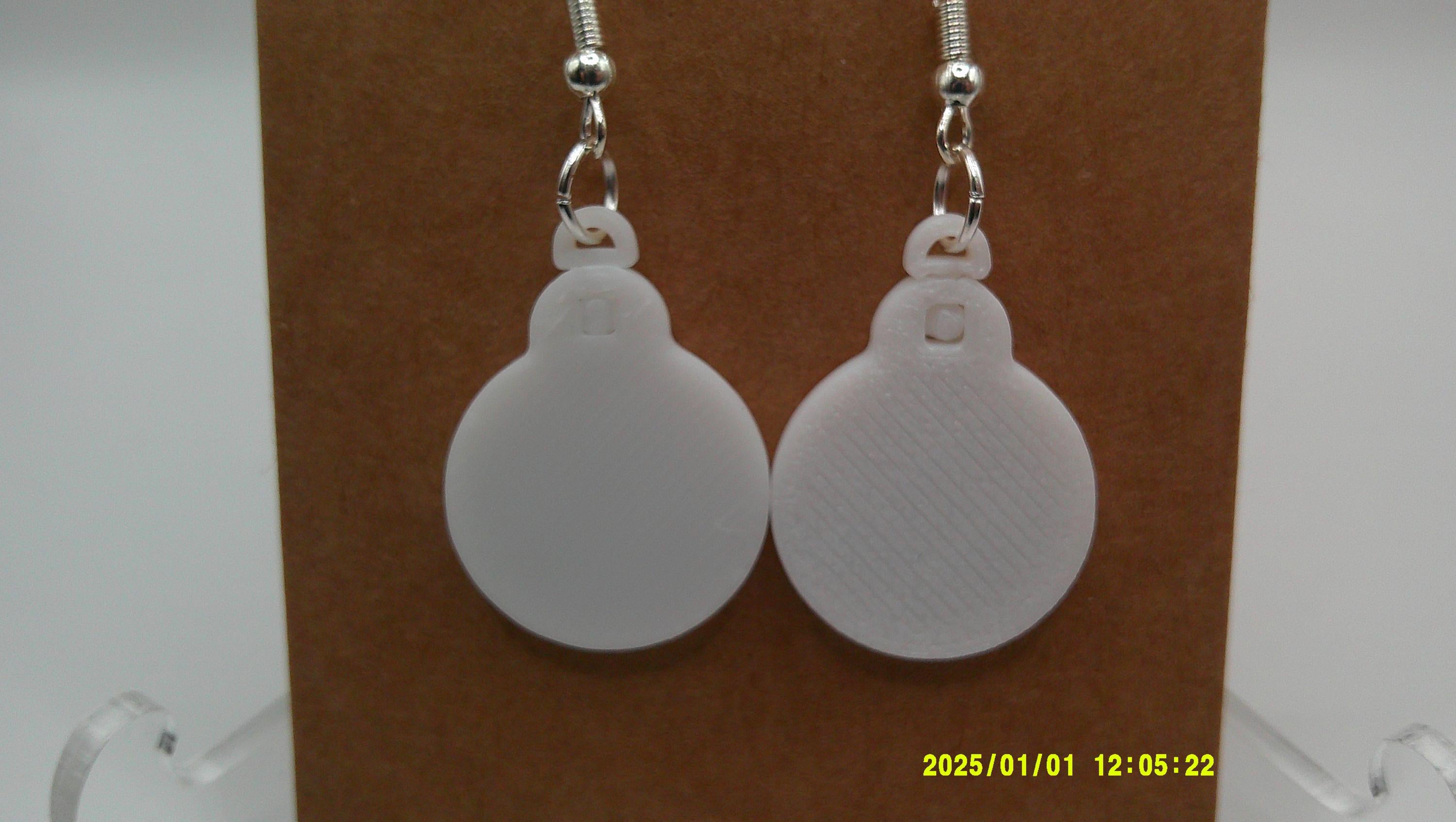 Simple Ornament Earrings - 3D Printed