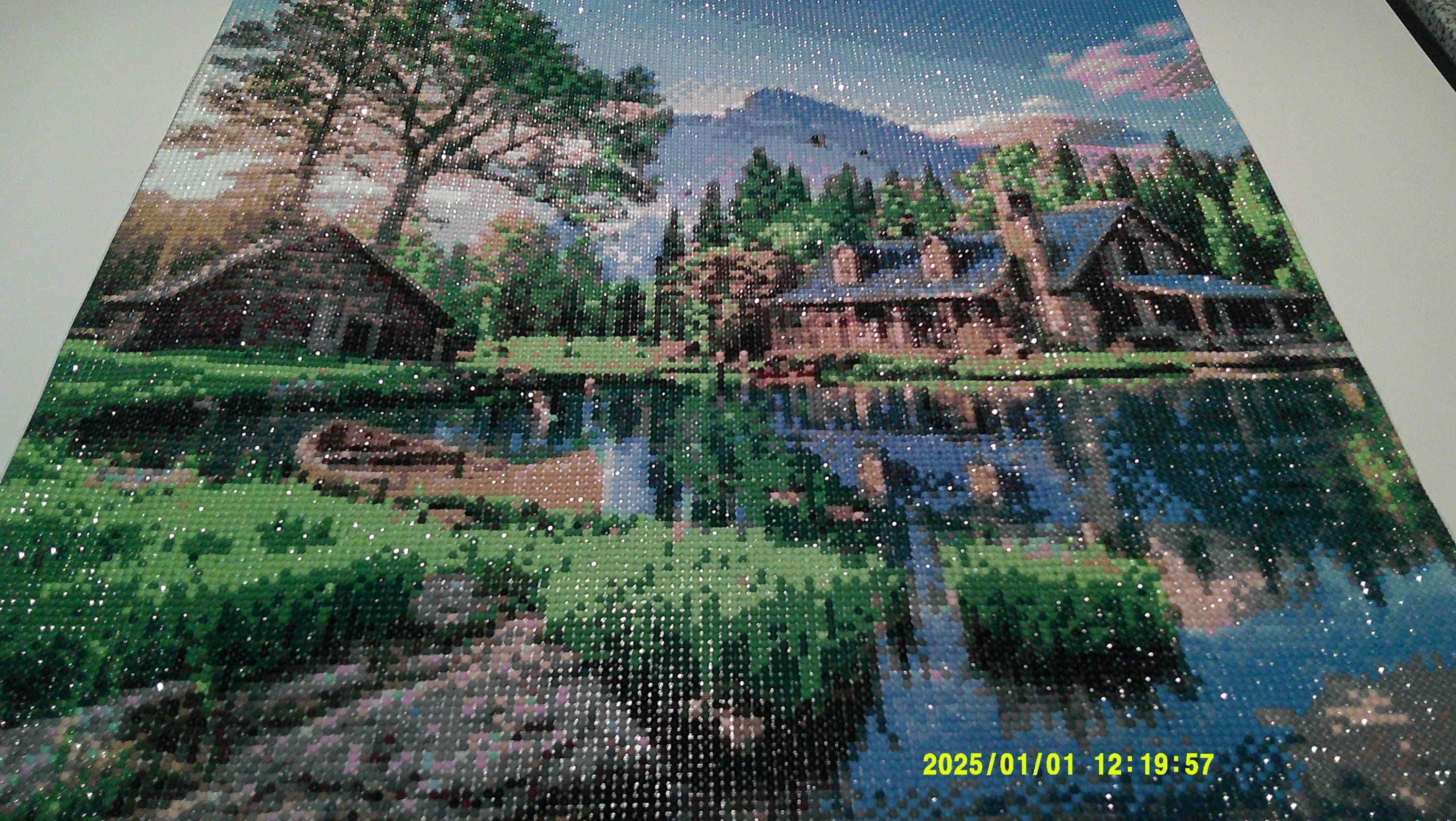 Lakeside Cabin Serenity Diamond Art Painting