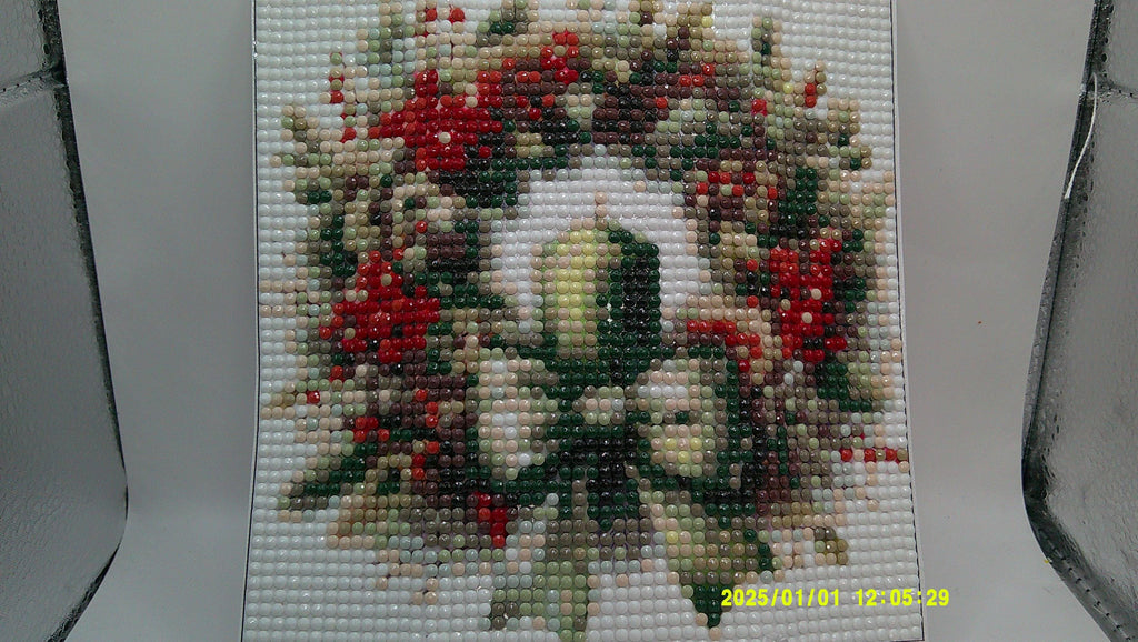 Holiday Floral Wreath Diamond Art Painting