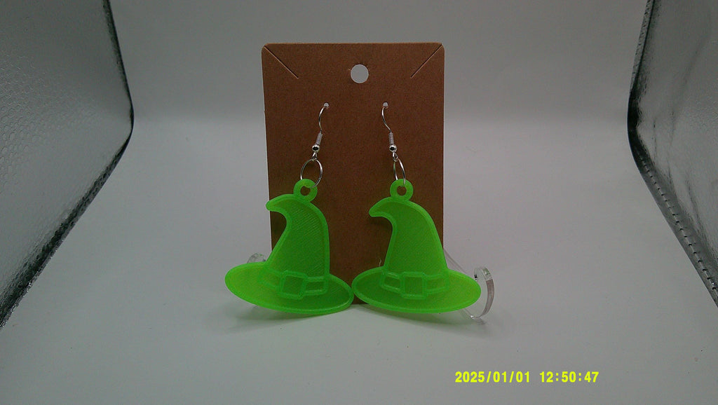 Spellbound Earrings – 3D Printed Witch Hat Dangles