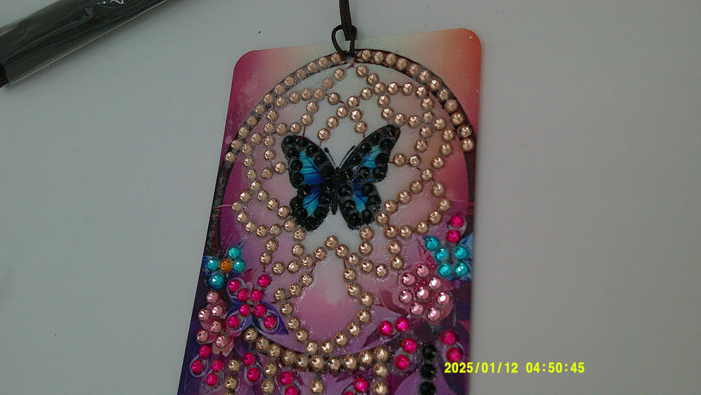 Dreamcatcher & Butterfly Bookmark | Colorful Diamond Art Page Marker