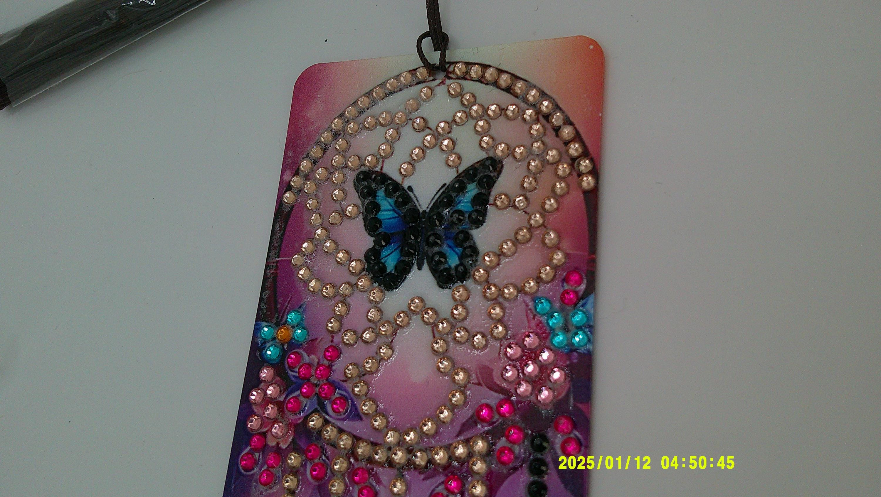 Dreamcatcher & Butterfly Bookmark | Colorful Diamond Art Page Marker