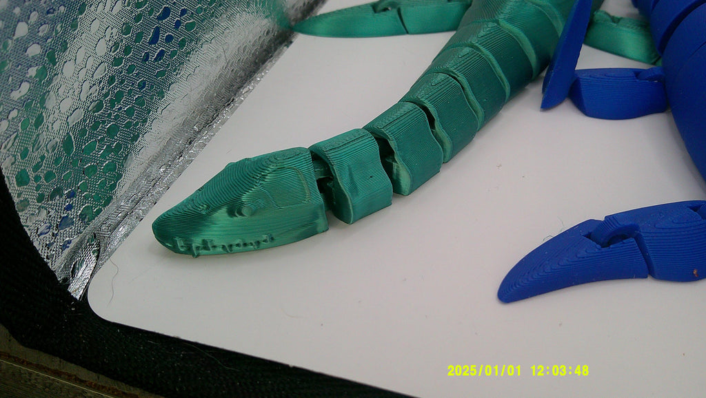 Flexible Plesiosaur Model, 3D Printed Articulated Ocean Creature, Long‑Neck Sea Figure