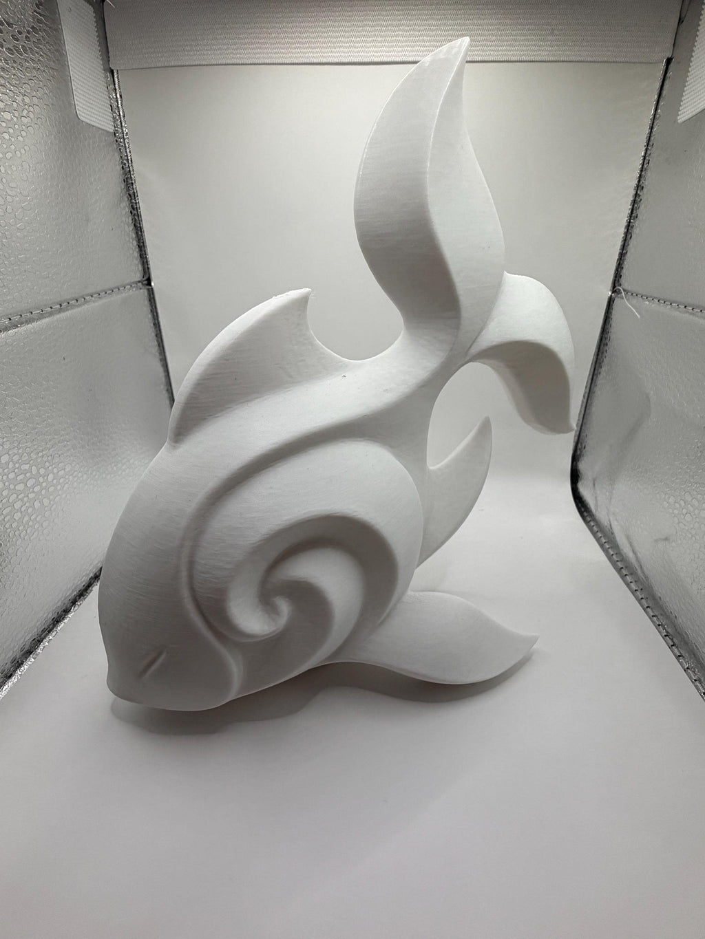 3D Printed Elegant Koi Fish Decor Statue