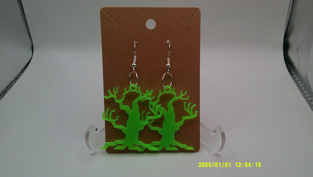 Haunted Grove Earrings – Spooky Tree Silhouettes