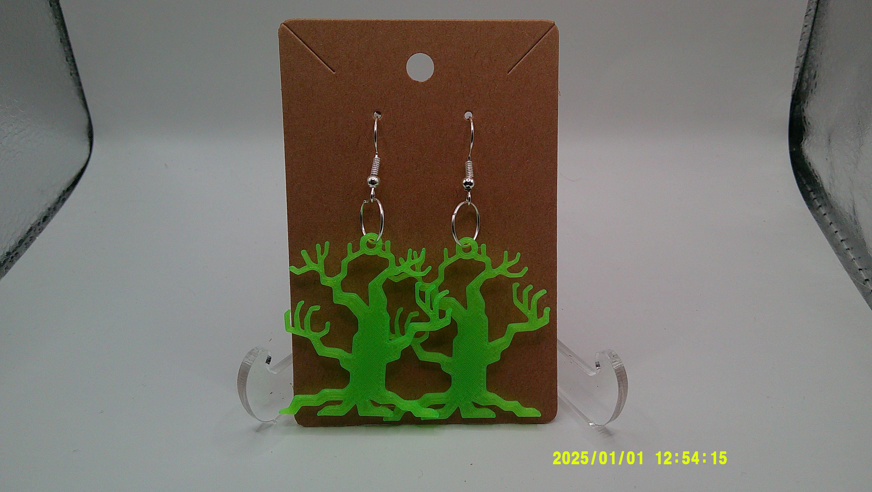 Haunted Grove Earrings – Spooky Tree Silhouettes