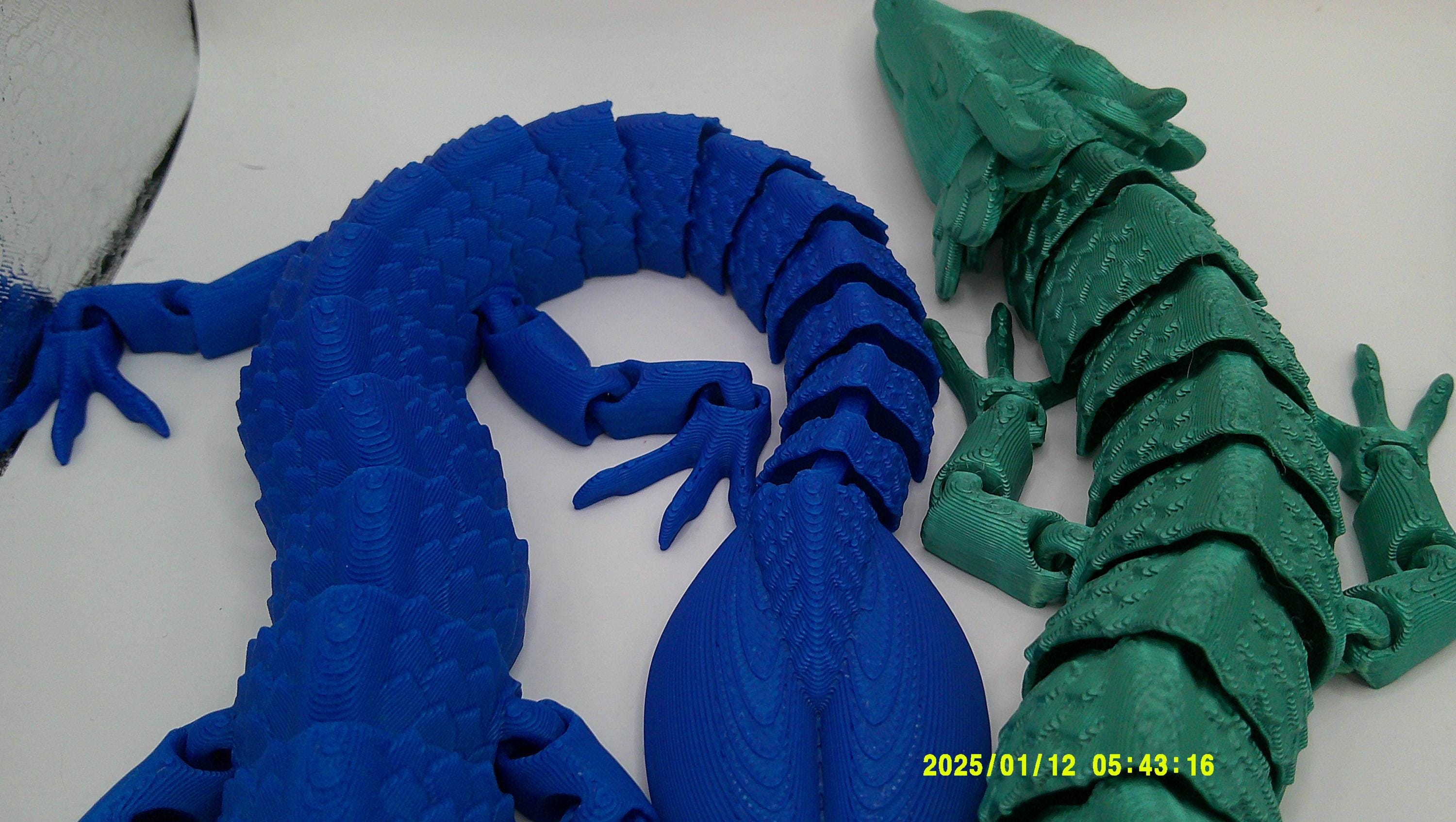 Articulated Leaf Dragon, 3D Printed Flexi Fantasy Lizard, Collectible Dragon Figure