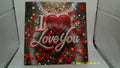 Handmade Diamond Art Love Note | Red Heart & Silver Accents