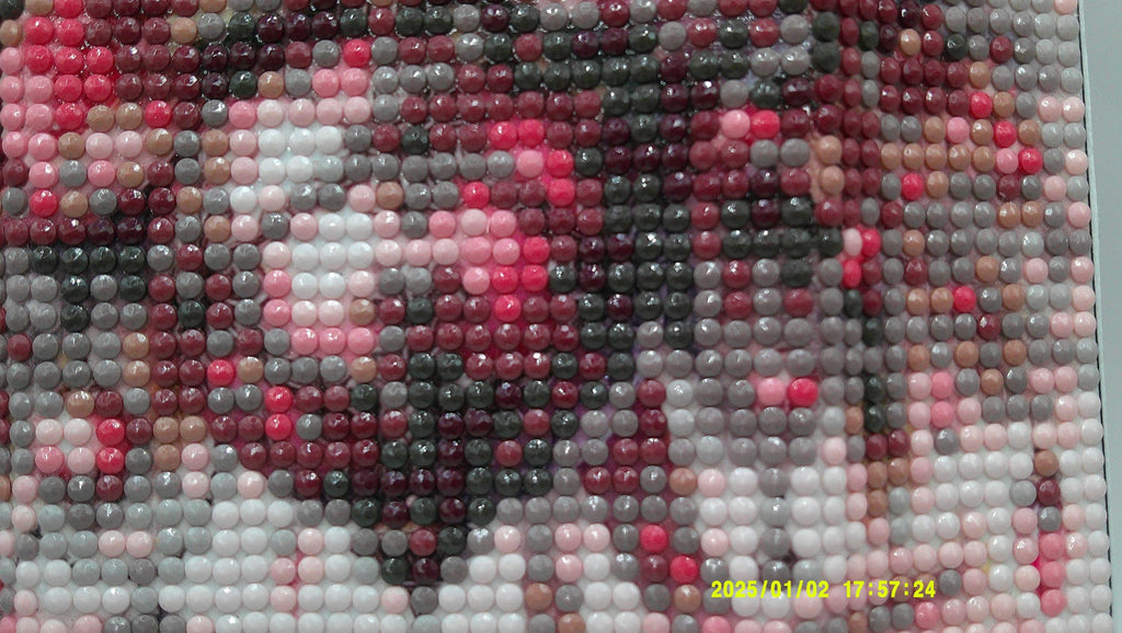 Crimson Bloom Ornament Diamond Art Painting
