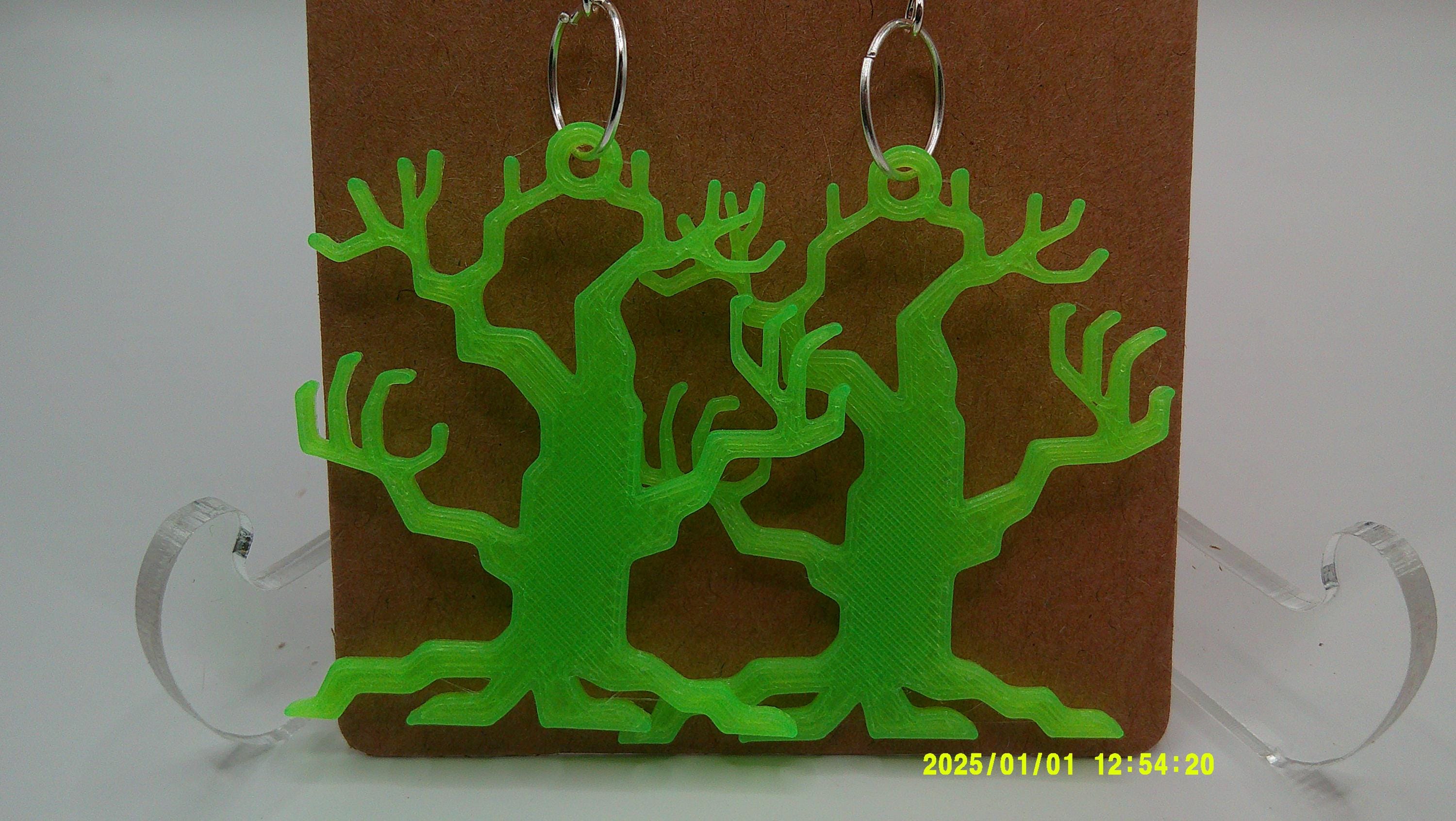 Haunted Grove Earrings – Spooky Tree Silhouettes