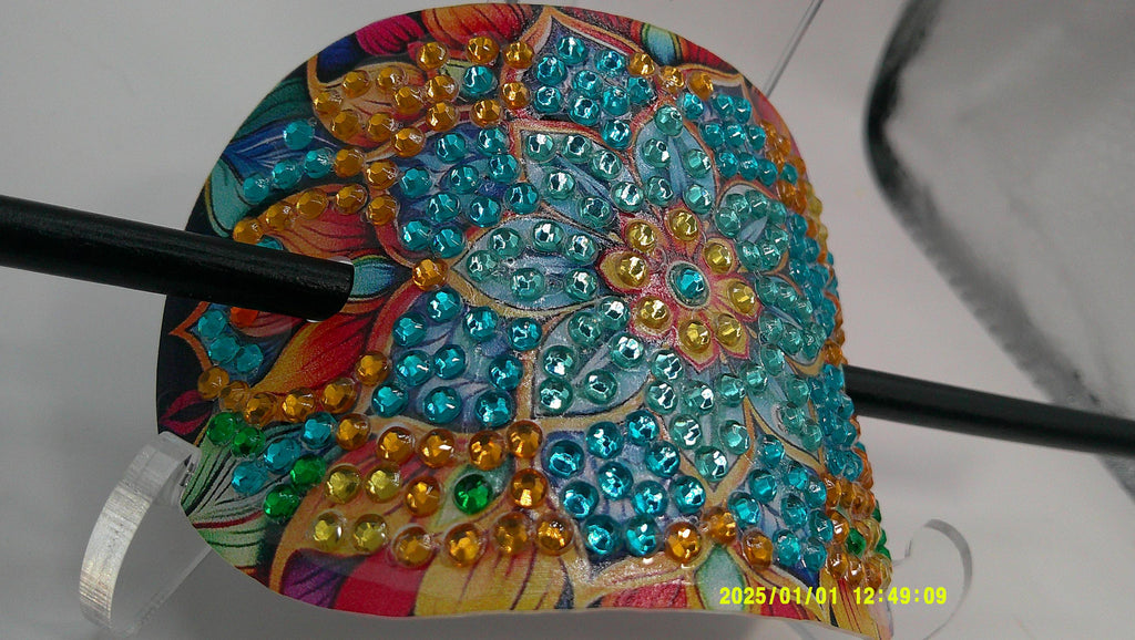 Sunburst Mandala Diamond Art Hair Slide