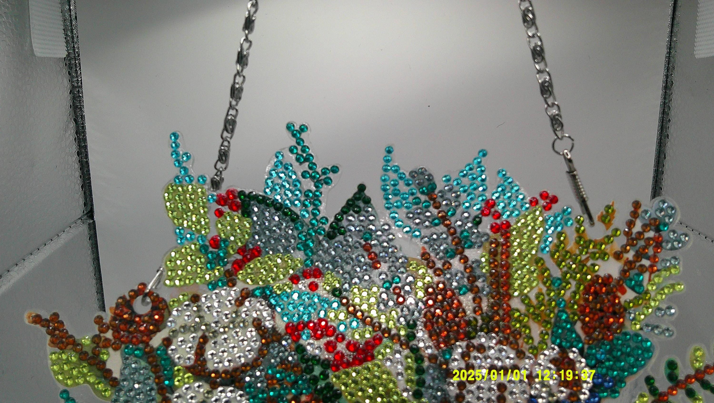 Glittering Winter Blooms Suncatcher