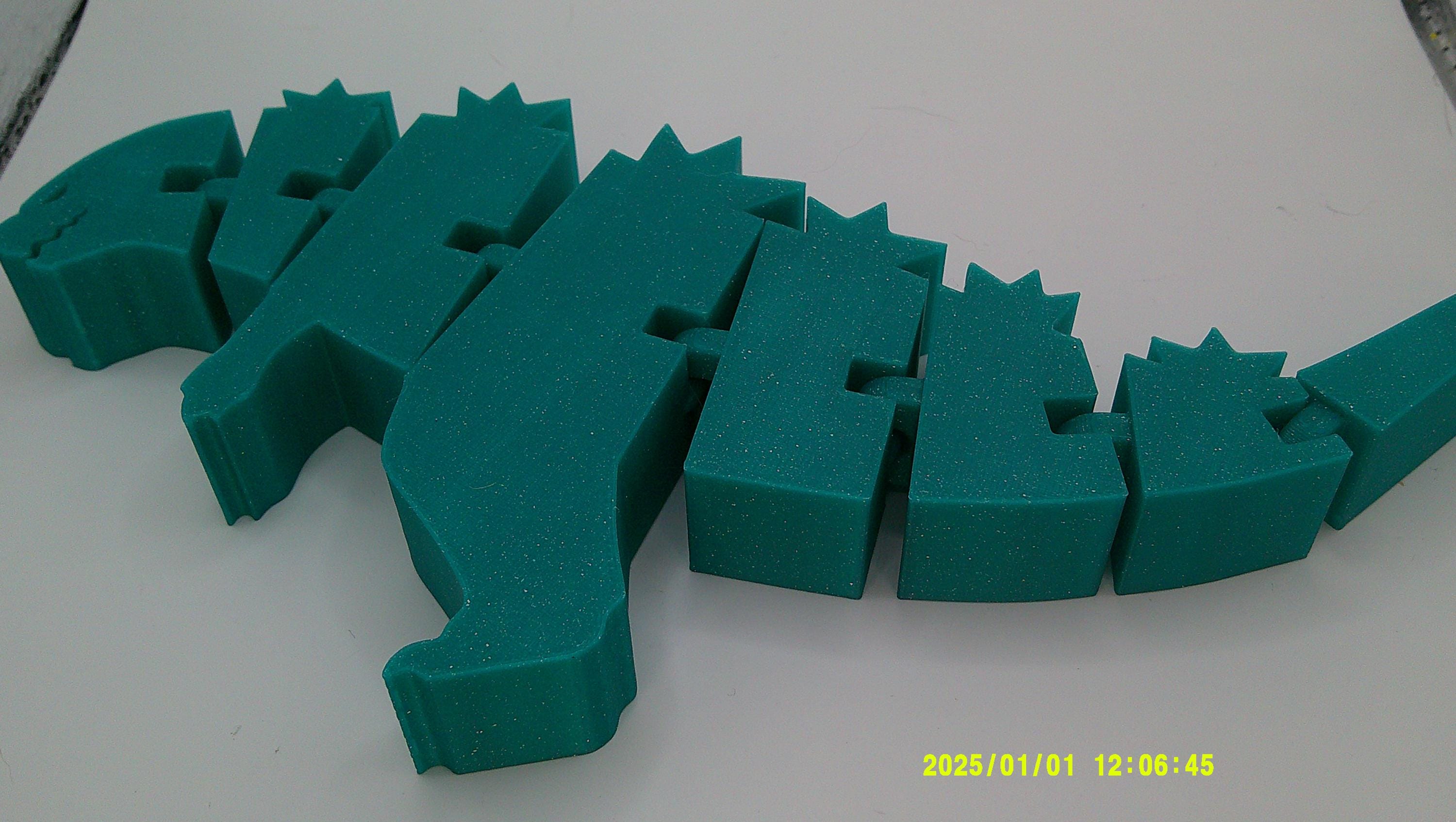 3D Printed Kaiju Flexi Figure, Godzilla‑Inspired Monster Collectible