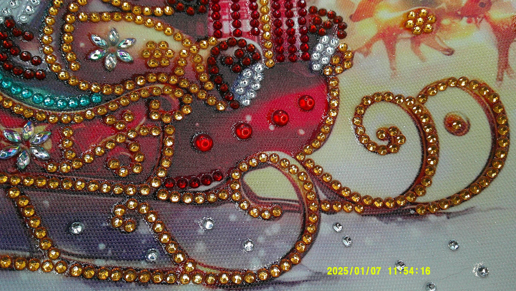 Jolly Reindeer in a Sparkling Sleigh