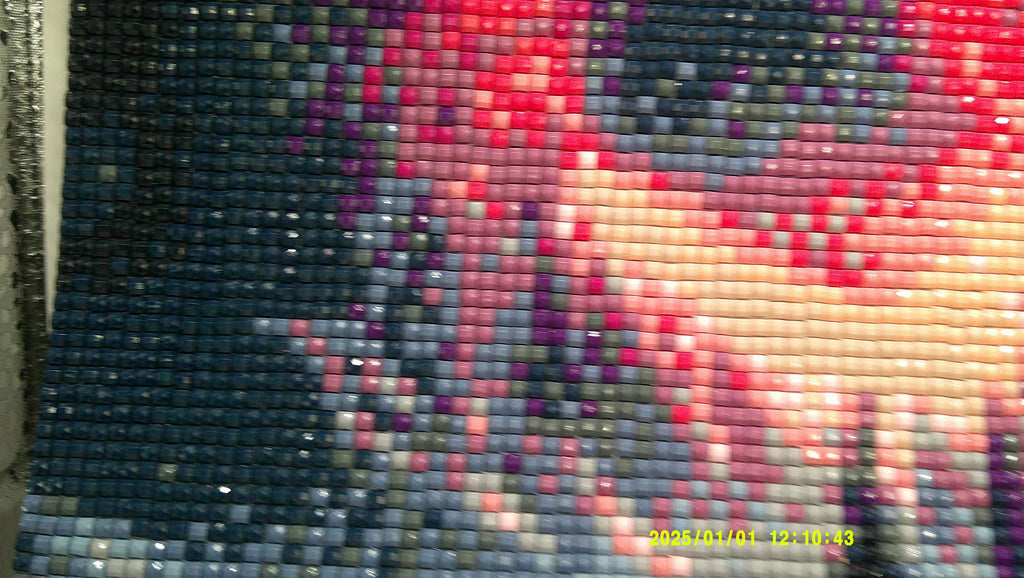 Crimson Cabin Reflections Diamond Art Painting