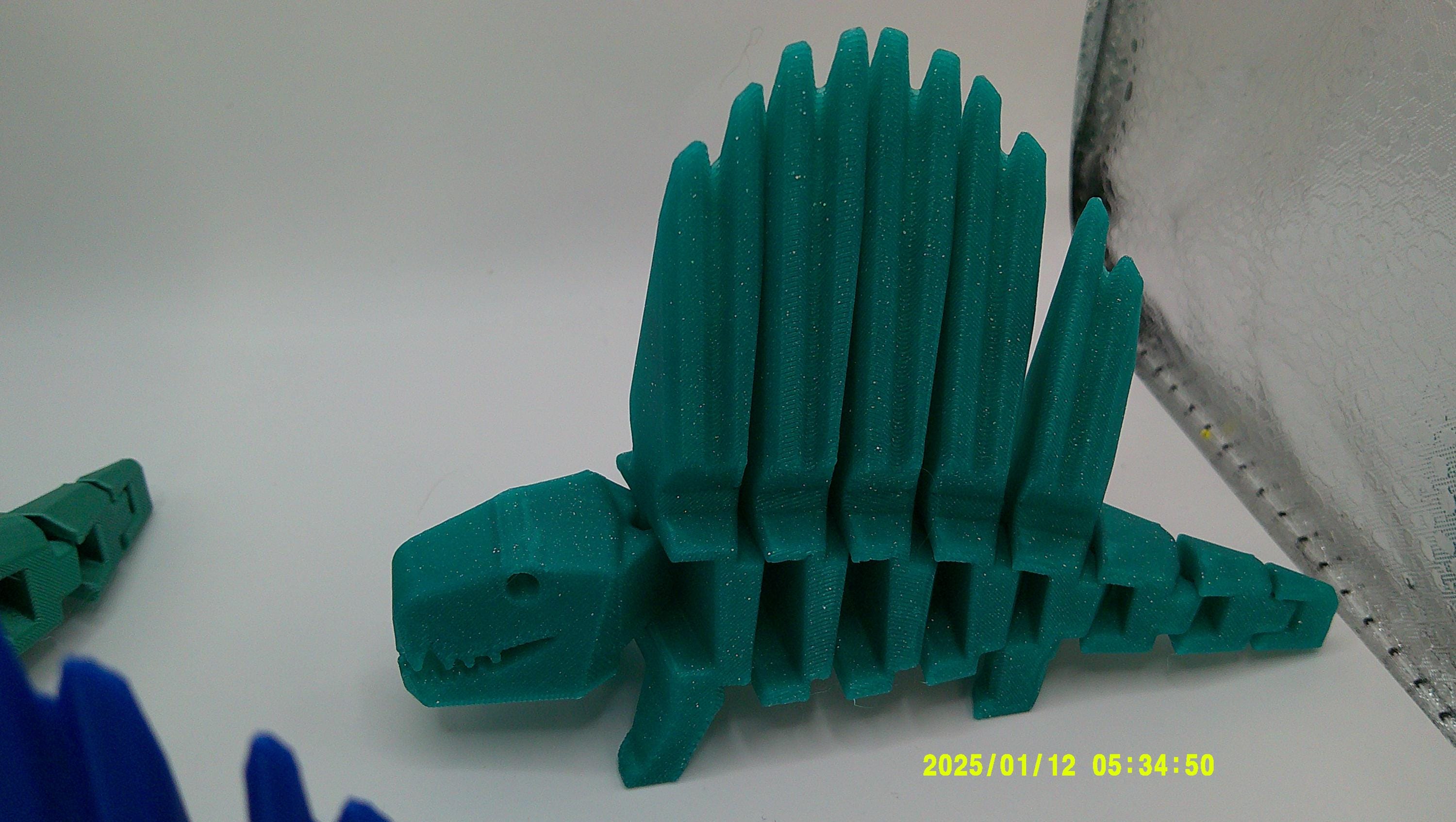3D Printed Flexi Dimetrodon Dinosaur Toy