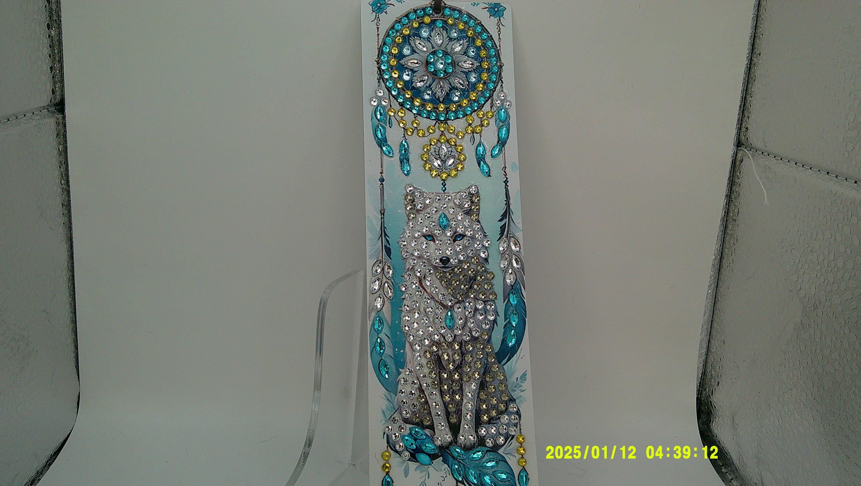 Mystic Forest Wolf Bookmark | Sparkling Diamond Art Design