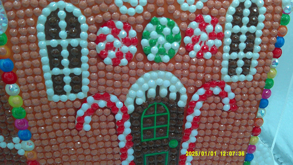 Gingerbread Candy Cottage Diamond Art