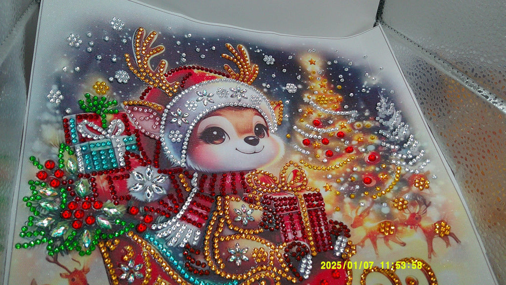 Jolly Reindeer in a Sparkling Sleigh