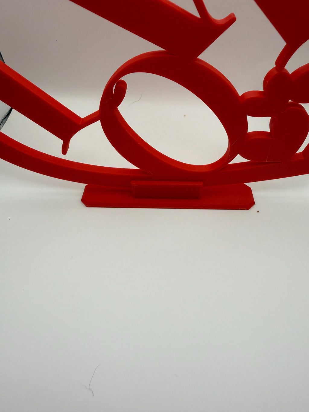 3D Printed Tilted Couples Heart Sign with Stand
