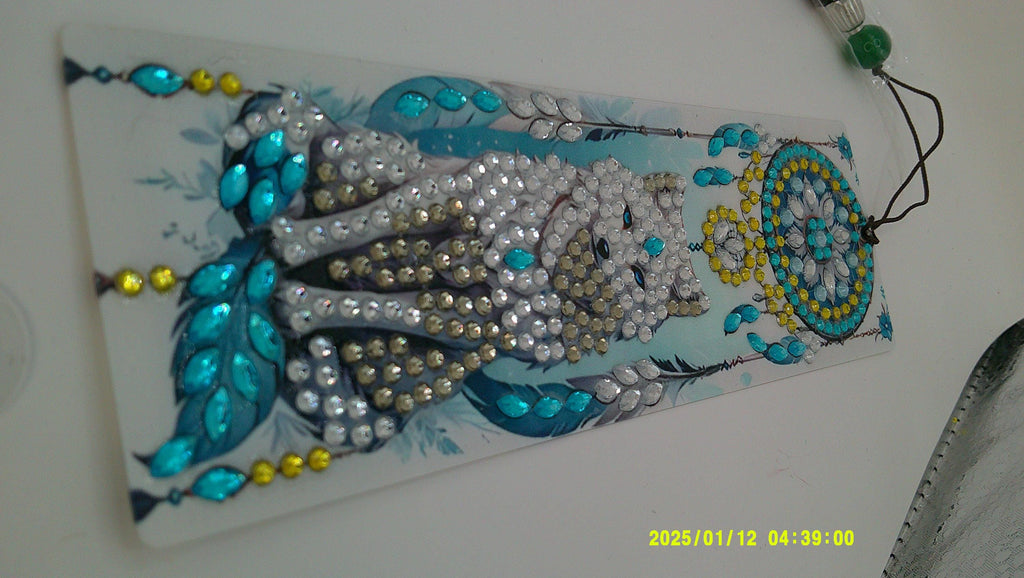 Mystic Forest Wolf Bookmark | Sparkling Diamond Art Design