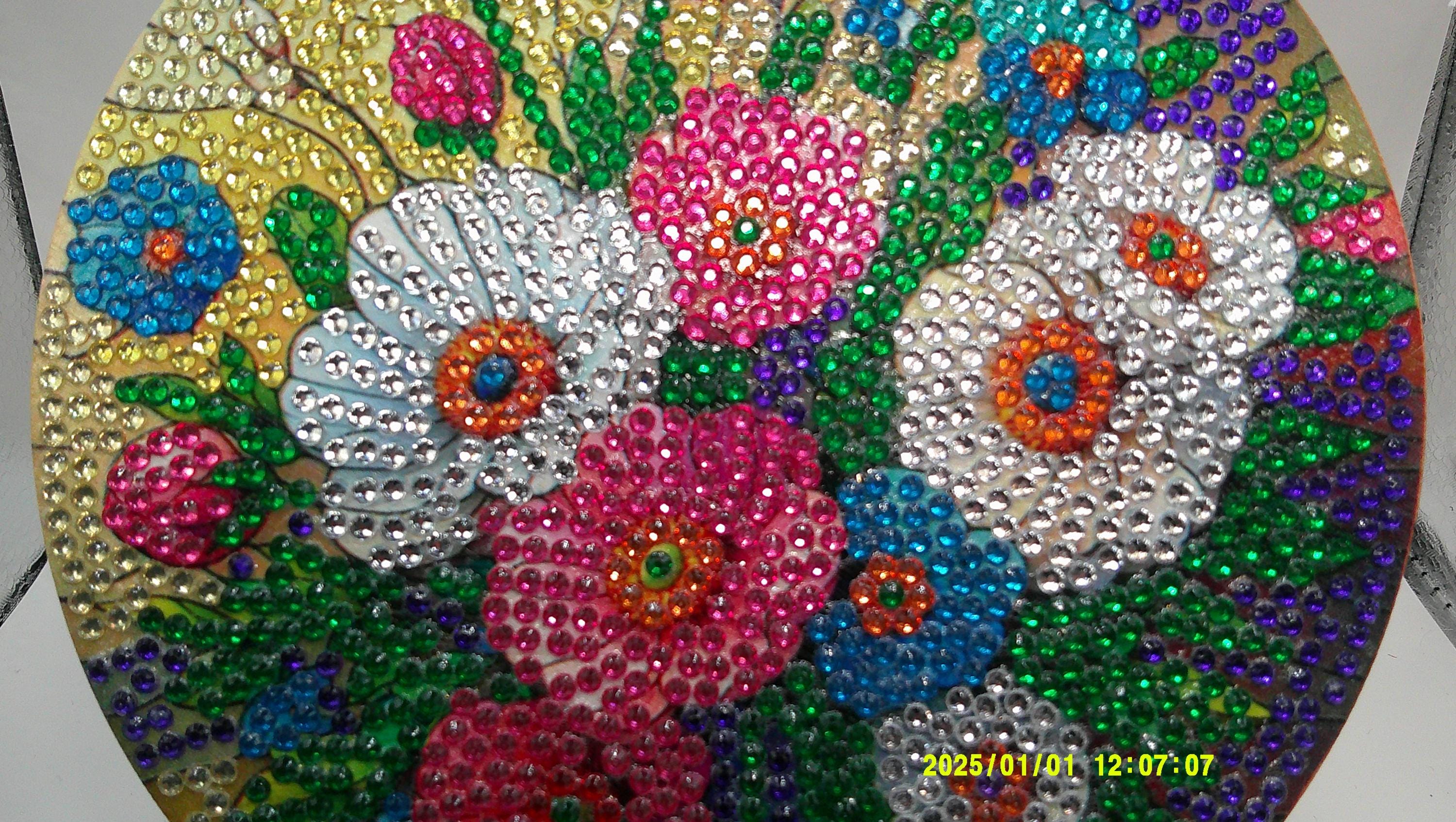 Rainbow Garden Bloom Diamond Art Trivet