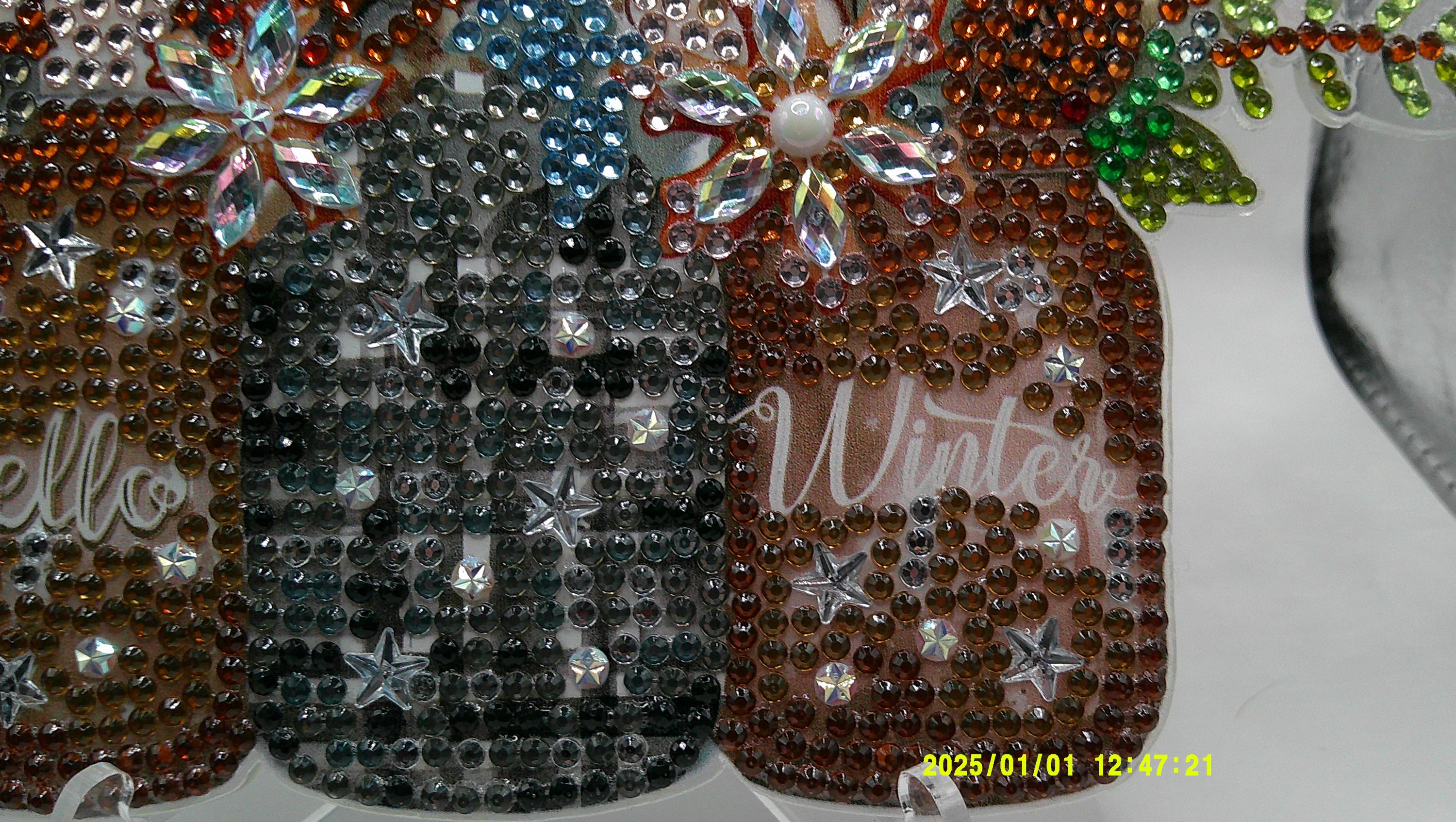 Hello Winter Wildflower Arrangement – Diamond Art Acrylic Decor