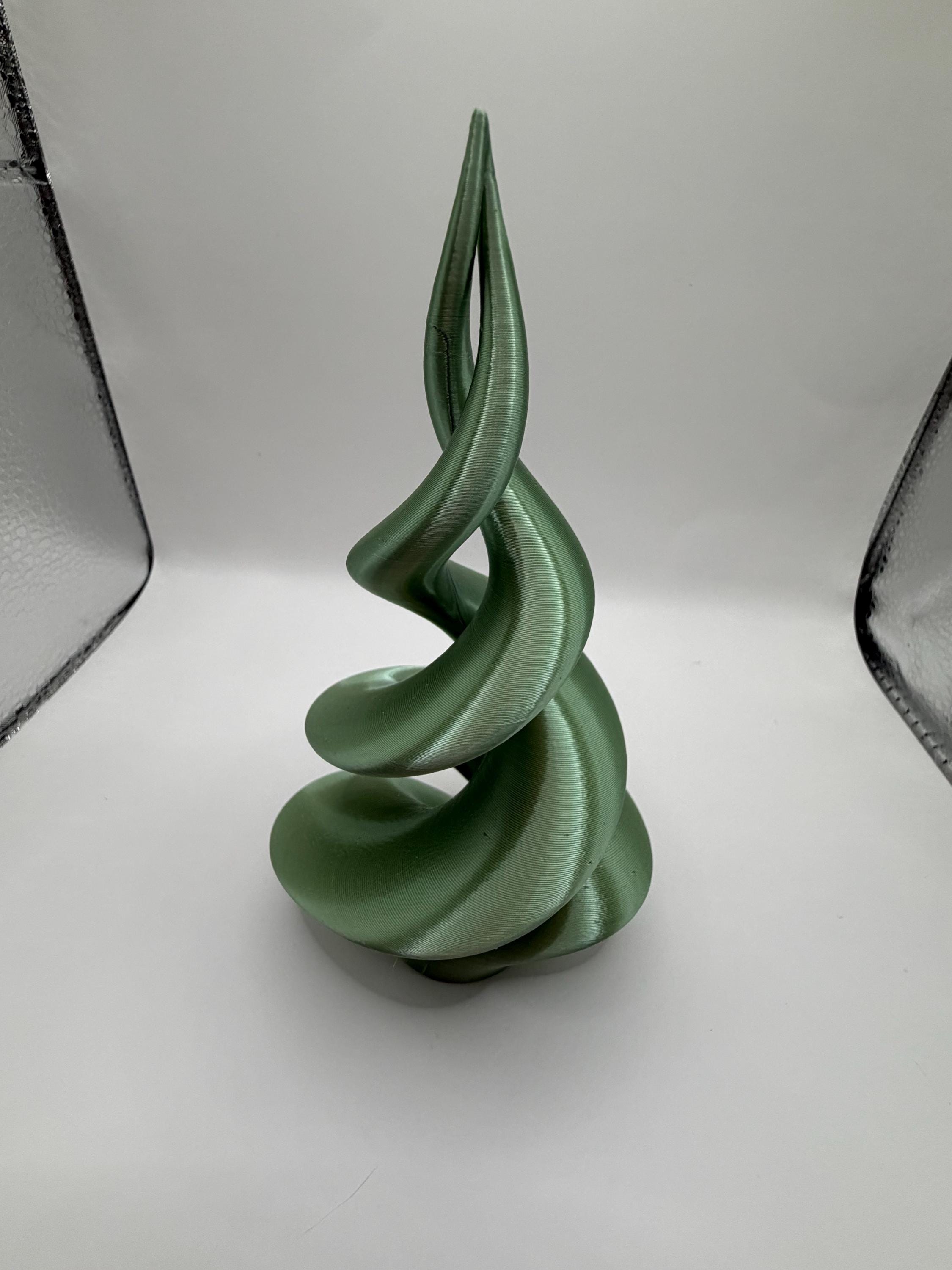 3D Printed Contemporary Dual Spiral Trees (Set of Three)