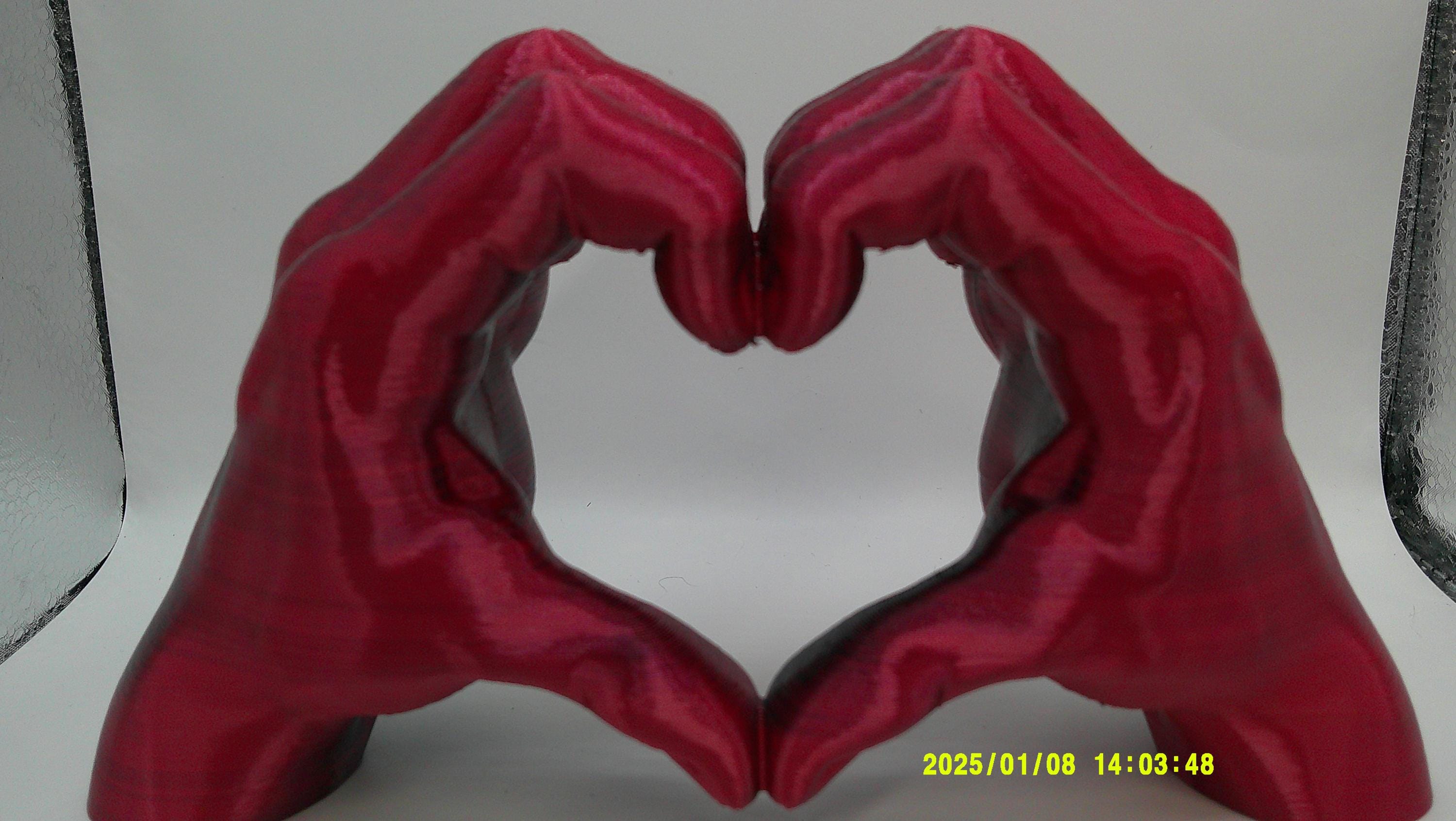 Love in Form – Sculpted Heart Hands 3D Printed